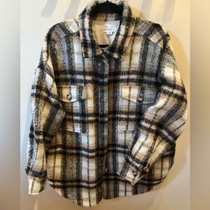 Good American Oversized Plaid Shacket